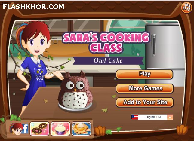 بازی آنلاین شیرینی پزی کیک جغدی خانم سارا - دخترانه فلش
