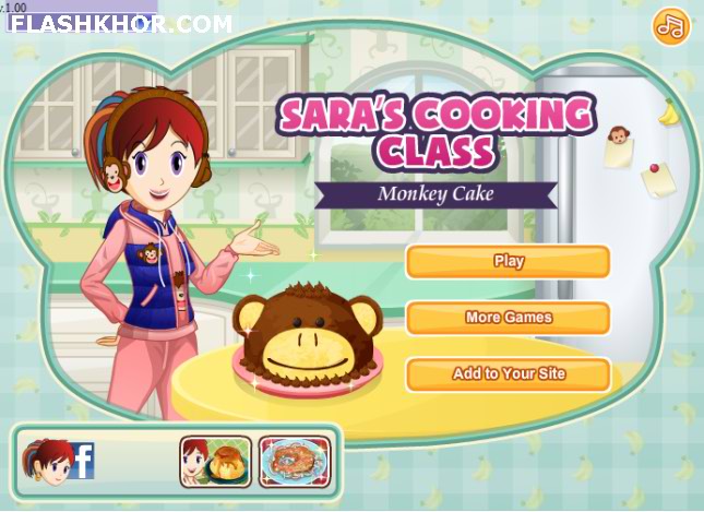 بازی آنلاین آشپزی کیک میمون نما - دخترانه فلش