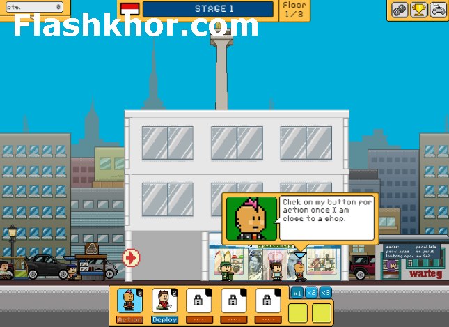 بازی آنلاین مدیریتی امپراطوری فروشگاه ها اوج فلش