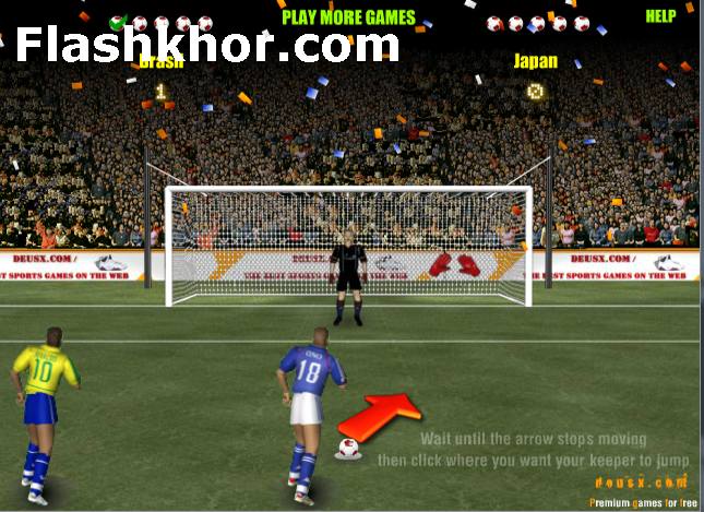 بازی آنلاین فوتبال جام جهانی 2014 برزیل پنالتی - ورزشی فلش