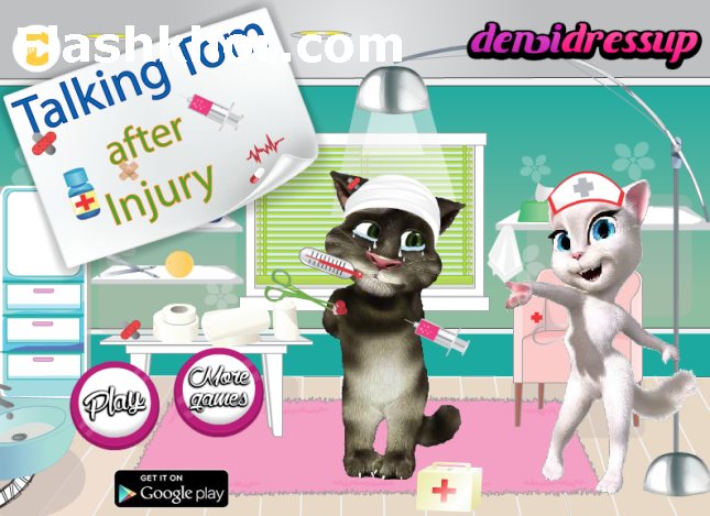 بازی آنلاین گربه سخنگو بعد از تصادف دکتری فلش