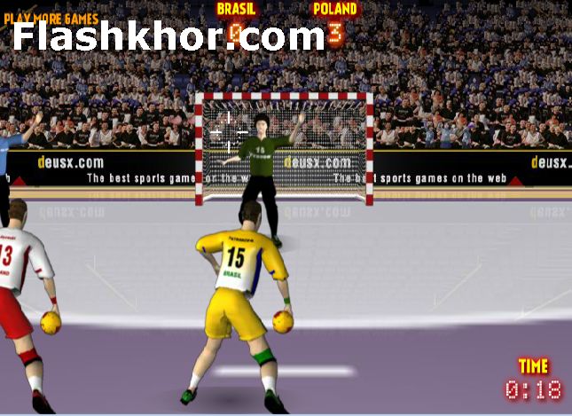 بازی آنلاین هندبال برای کامپیوتر جام جهانی فلش