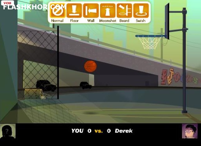 بازی آنلاین trick hoops challenge بسکتبال فلش