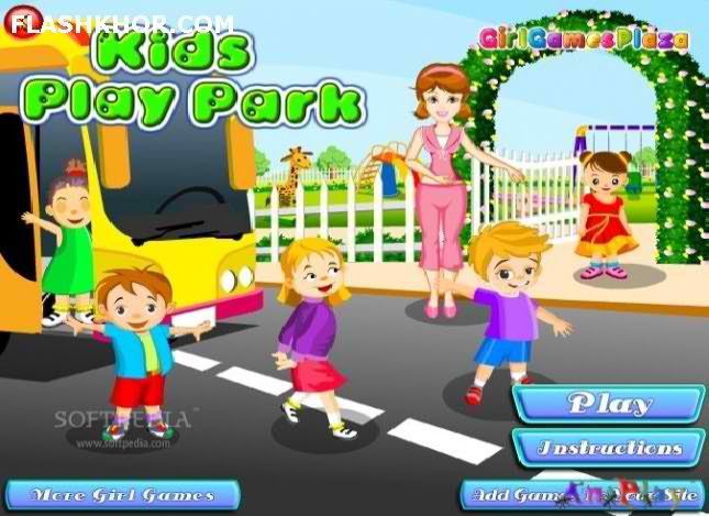 بازی آنلاین پارک بازی بچه ها - دخترانه فلش