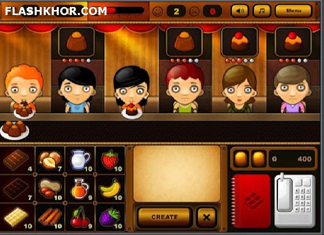 بازی آنلاین مدیریتی شکلات فروشی - دخترانه فلش