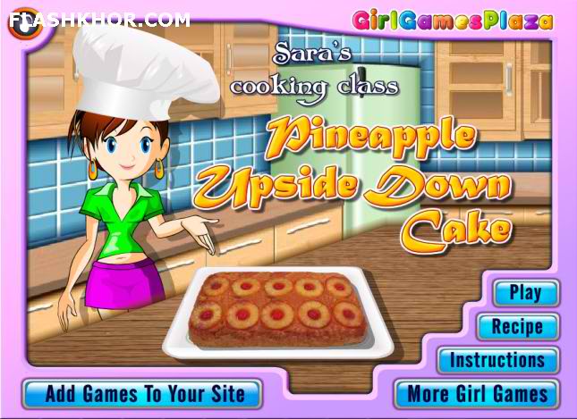 بازی آنلاین شیرینی پزی کیک آناناس - دخترانه فلش