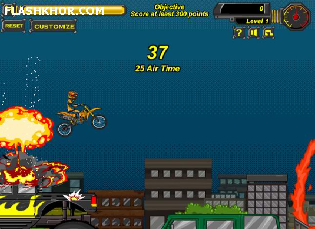 بازی آنلاین موتور سواری خطرناک 5 - ورزشی فلش
