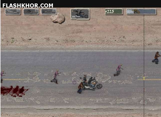 بازی آنلاین قاتل جاده ها - زامبی موتورسواری فلش