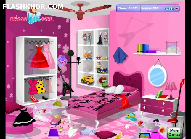 بازی آنلاین مرتب کردن اتاق باربی - دخترانه فلش
